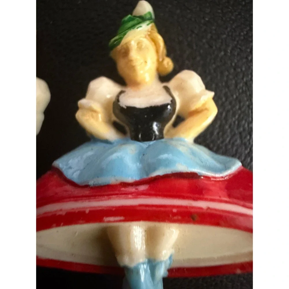 Vintage Brooch Celluloid German Austrian Dancing Couple